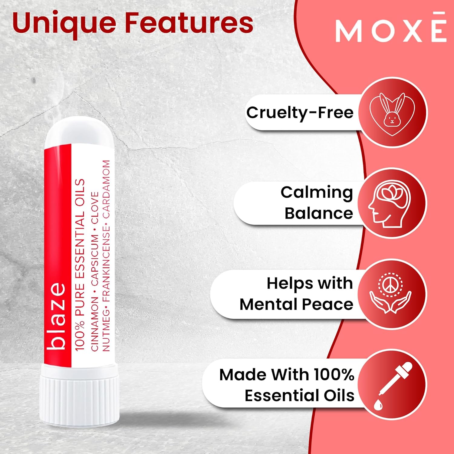MOXE Blaze Nasal Stick | Calming Comfort + Mental Balance | Thieves Oil Inhaler Provides Soothing Spicy Sensation | Aromatherapy Inhaler with 100% Pure Essential Oils, Frankincense (3 Pack)… - Image 5