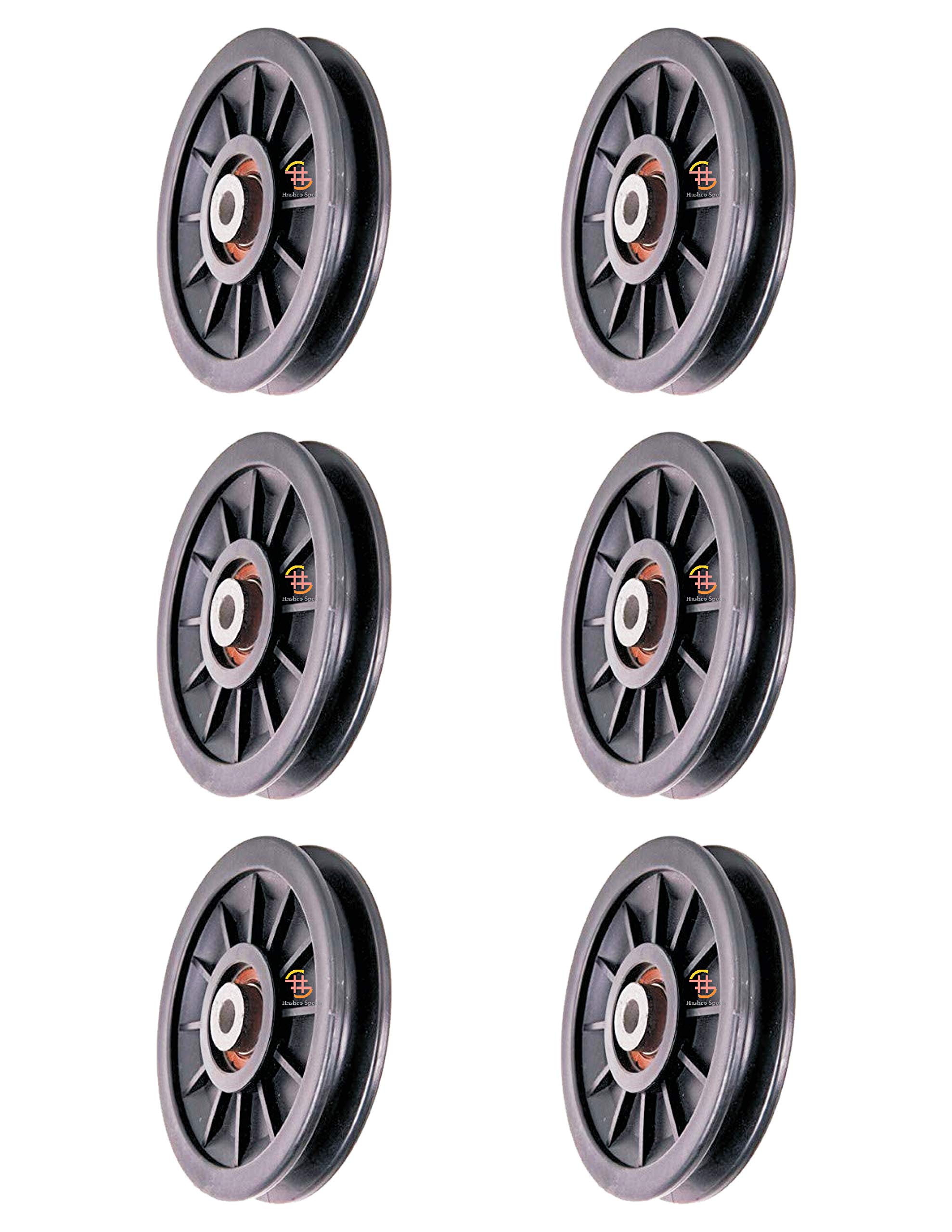 Hashco Fitness Exercise Machine Attachments Gym Pulley 3-inch with Inbuilt Bush and Bearing (Black) - Pack of 6 (B08JKC2FNW) Amazon Price History, Amazon Price Tracker