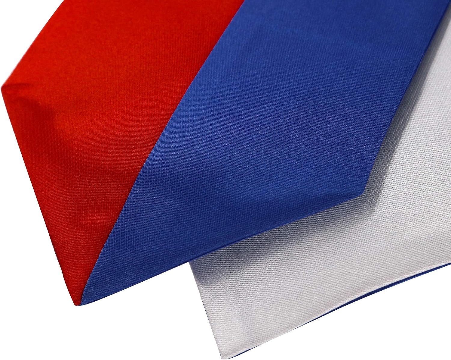 GraduationMall National Flag Graduation Stole Embroidery Sash for Study Aboard International Students 72" in Length