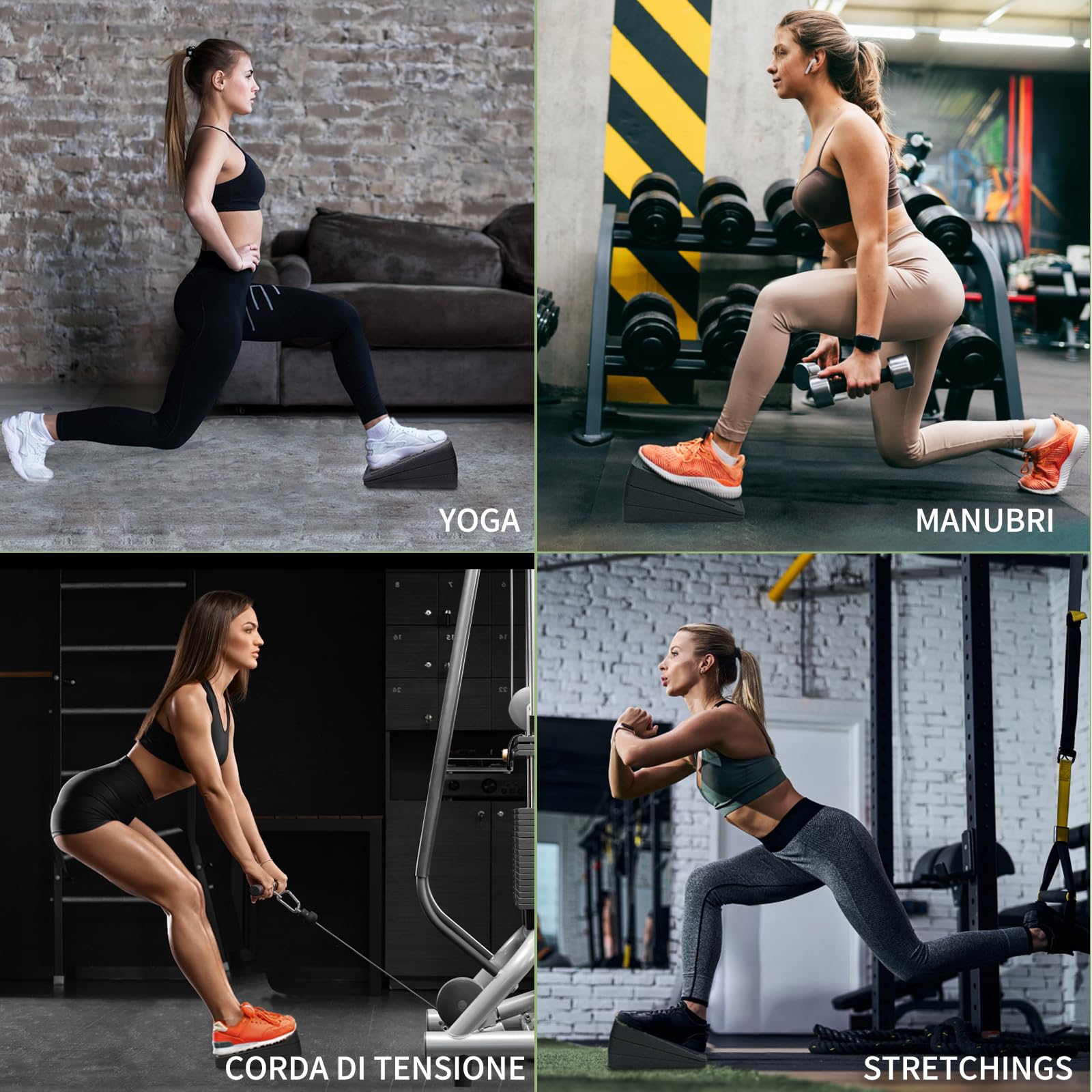 BOOSTEADY Slant Board Tavola Inclinata per Polpacci, Angoli Regolabili in Gomma Antiscivolo per Esercizi Fisici, per Palestra Casa, Squat e Polpaccio