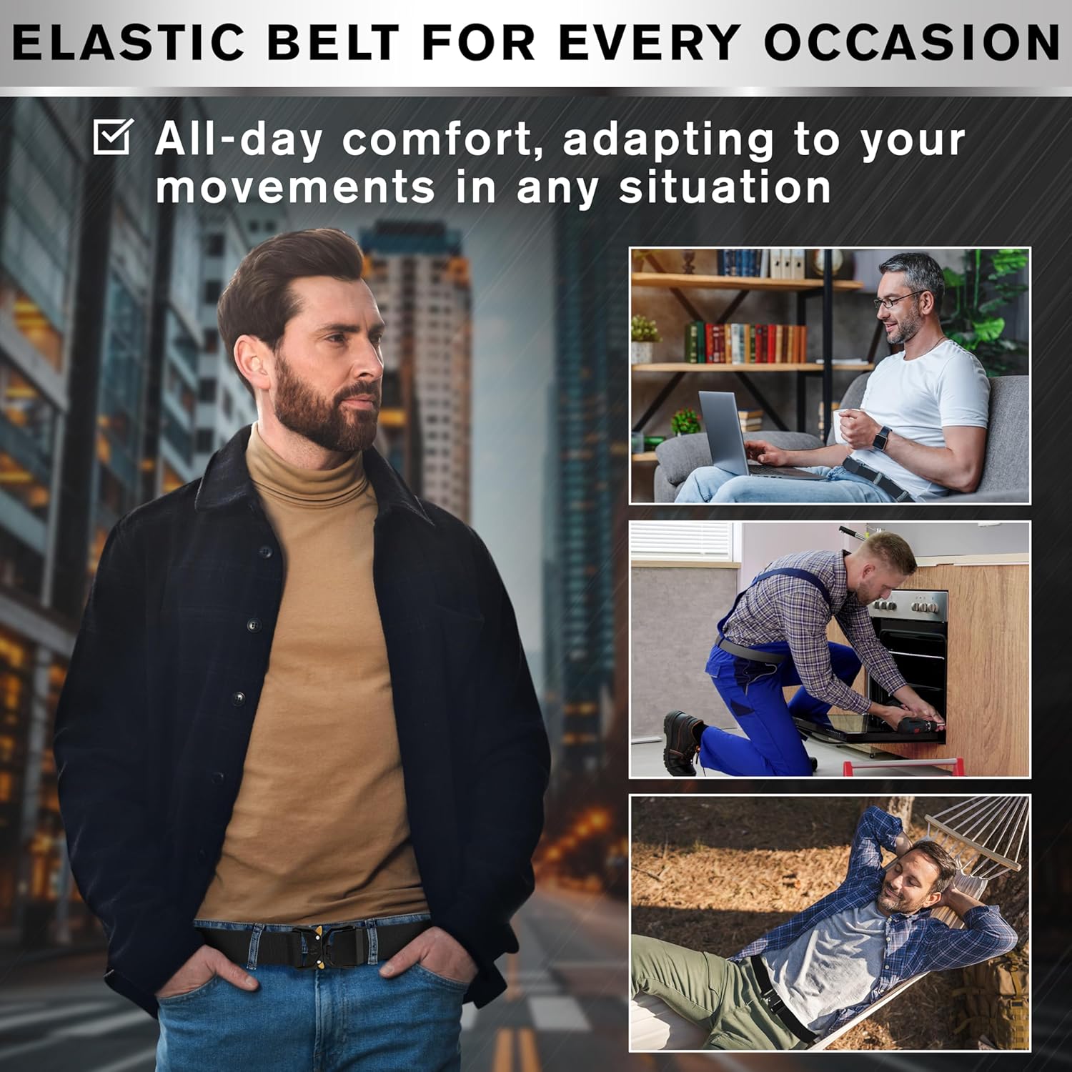 TECEUM Tactical Belt – Heavy-Duty & Quick Release – Military, Work, Rigger, Duty & Utility Belt for Men - Image 3