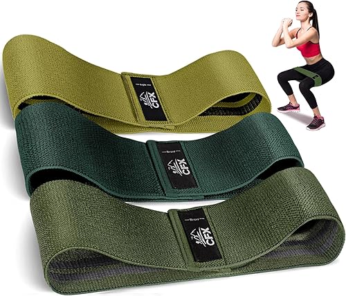 Miniatura 12 de CFX Resistance Bands Set, Exercise Bands with Non-Slip Design for HIPS & Glutes, 3 Levels Workout Bands for Women and Men, Booty Bands for Home