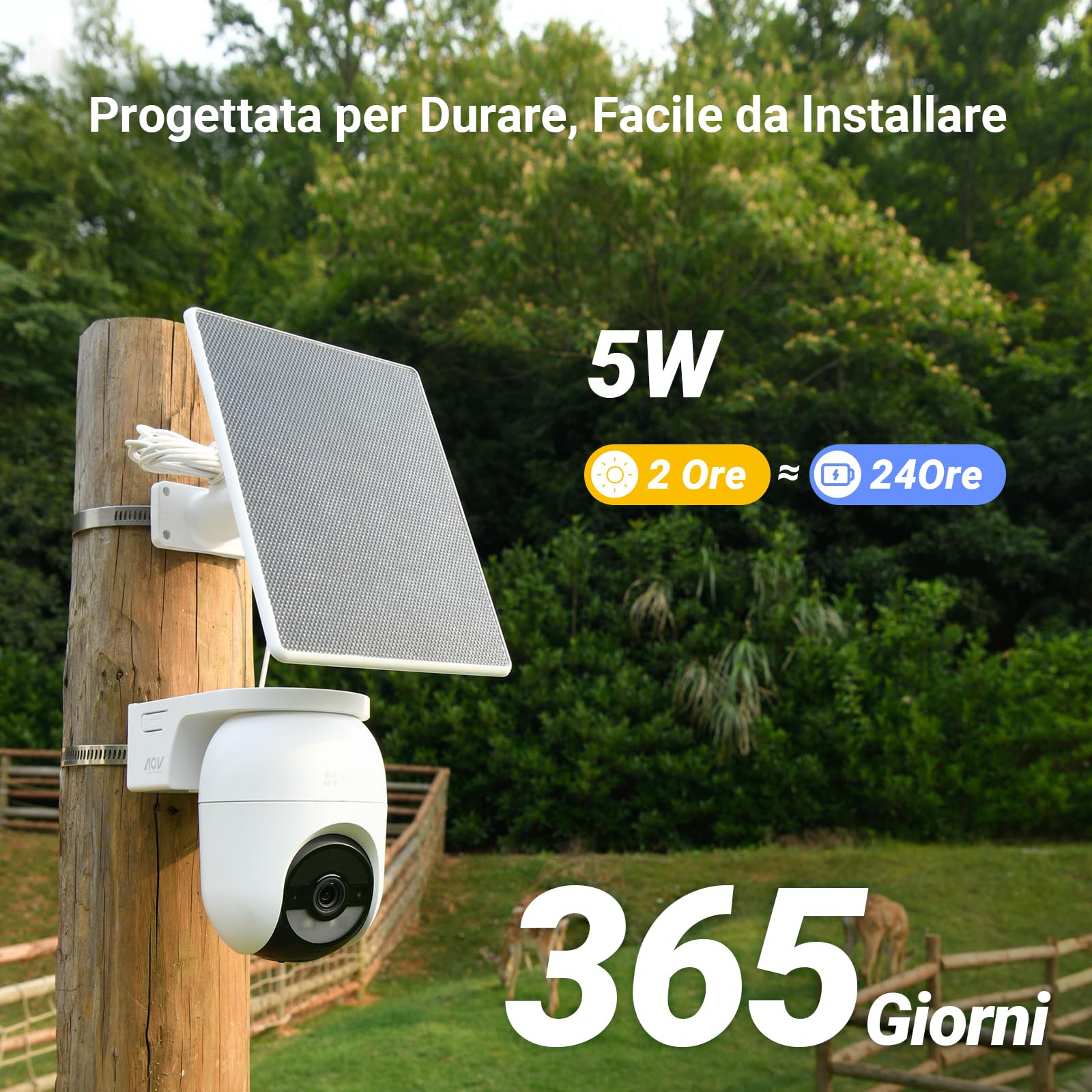 EZVIZ CB8 Lite 4G LTE Telecamera Esterno Senza Fili, 2K+/4MP 360° PTZ Telecamera Batteria con Panello Solare, Rilevamento di Persone/Veicoli, Modalità AOV, Visione Notturna a Colori, Difesa Attiva