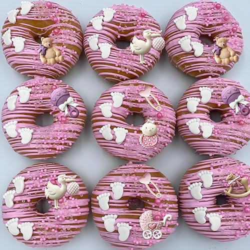 Miniatura 7 de Molde de silicona para baby shower, moldes de fondant con diseño de artículos de bebé, juego de 2, gris