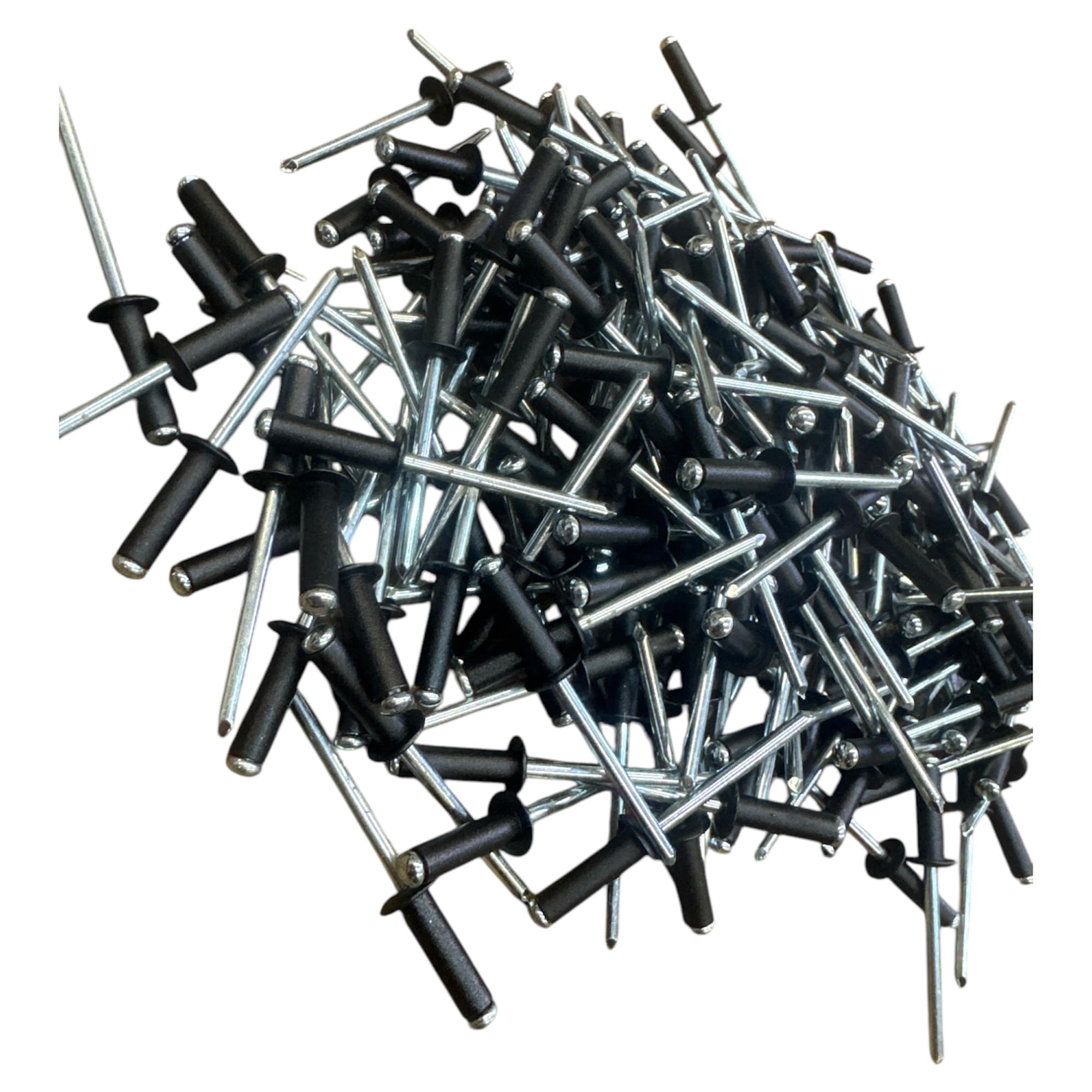 Rivetti in Alluminio Neri 4,8x16mm, Set da 250Pezzi, Fissaggio Fai da Te laccato nero
