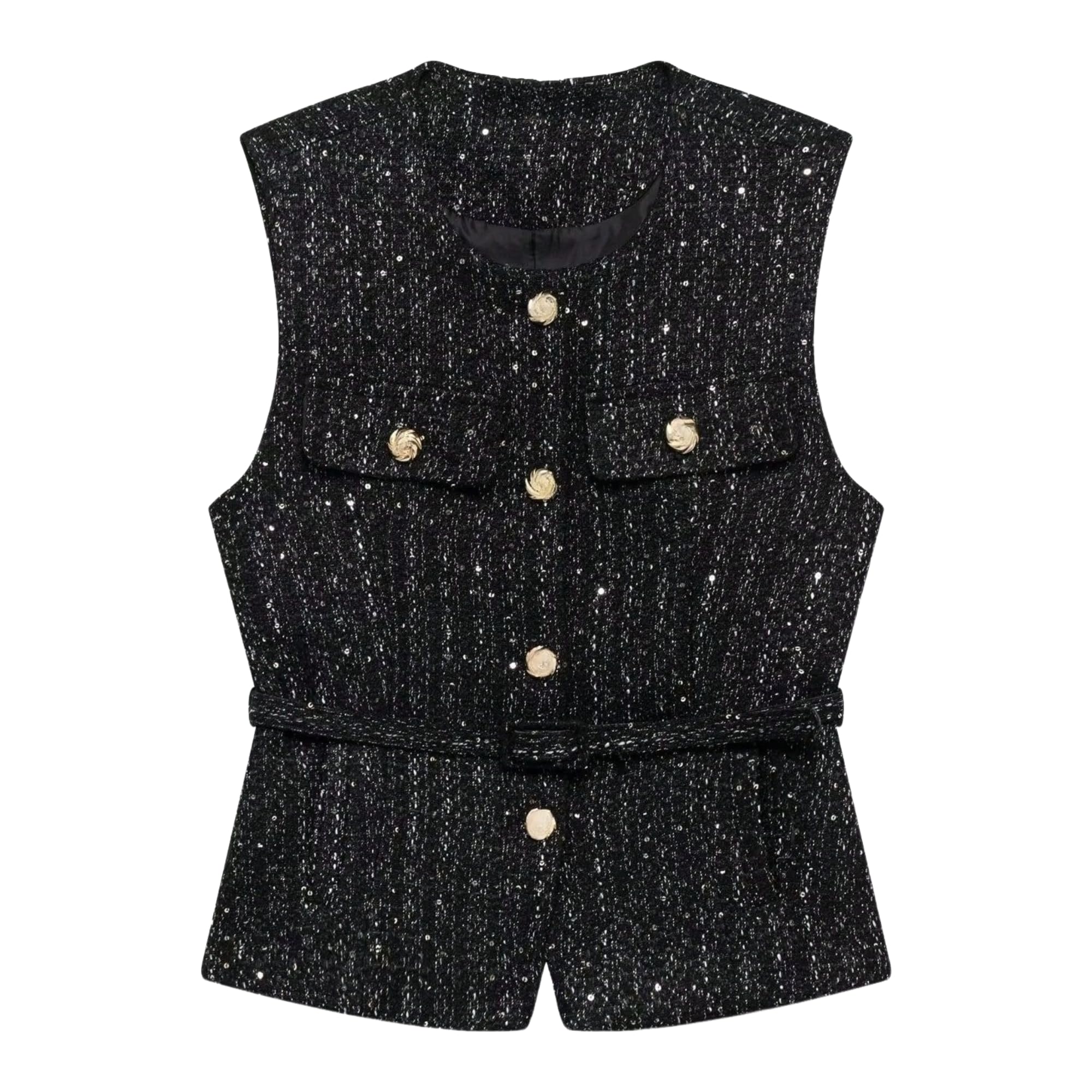 Aesthetic Tweed Vest Tops Tank Top Waistcoat Fall Fashion 2025 Old Money Clothes Women Sleeveless Sweater