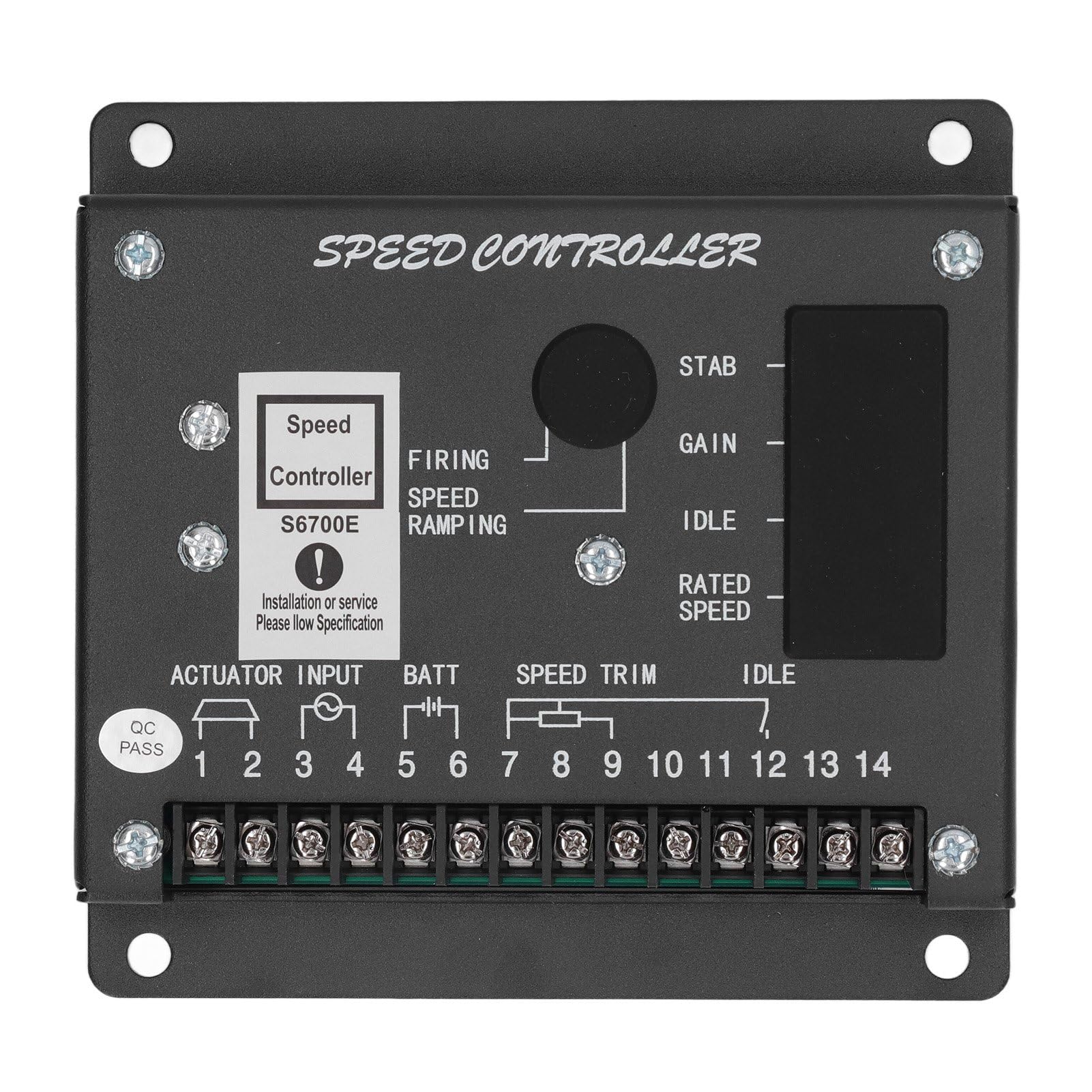 Eujgoov Controlador de Velocidad Electrónica del Motor, Respuesta Rápida, Alta Estabilidad, Placa Regulador de Velocidad del Motor Ajustable con Control de Circuito Cerrado para Generador de , 24V