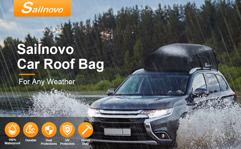 Car Rooftop Cargo Carrier Bag, 30 Cubic Feet Car Roof Soft - View #11