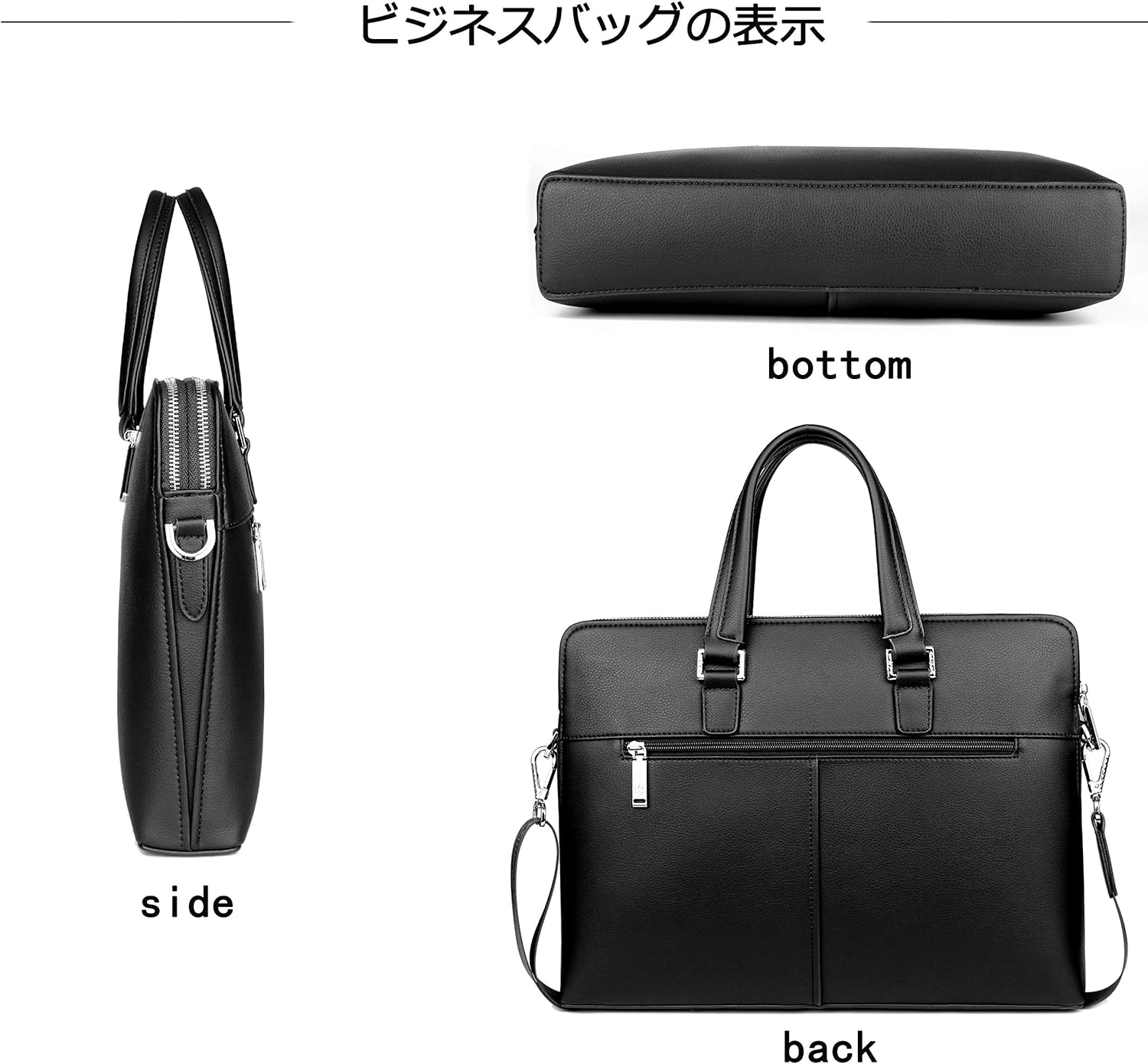 FSD.WG Men's Business Bag, Lightweight, Job Hunting Bag, Men's, Leather, Commuting Bag, A4, Large Capacity, Brand