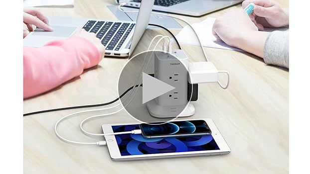 Amazon.co.jp: 電源タップ タワー mini型 延長コード 2M 3ピンプラグ 8