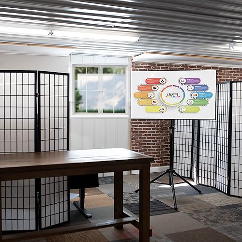 Miniatura 8 de VIVO Trípode de 37 a 75 pulgadas LCD LED pantalla plana TV soporte de suelo, montaje portátil ajustable en altura, negro, STAND-TV75T