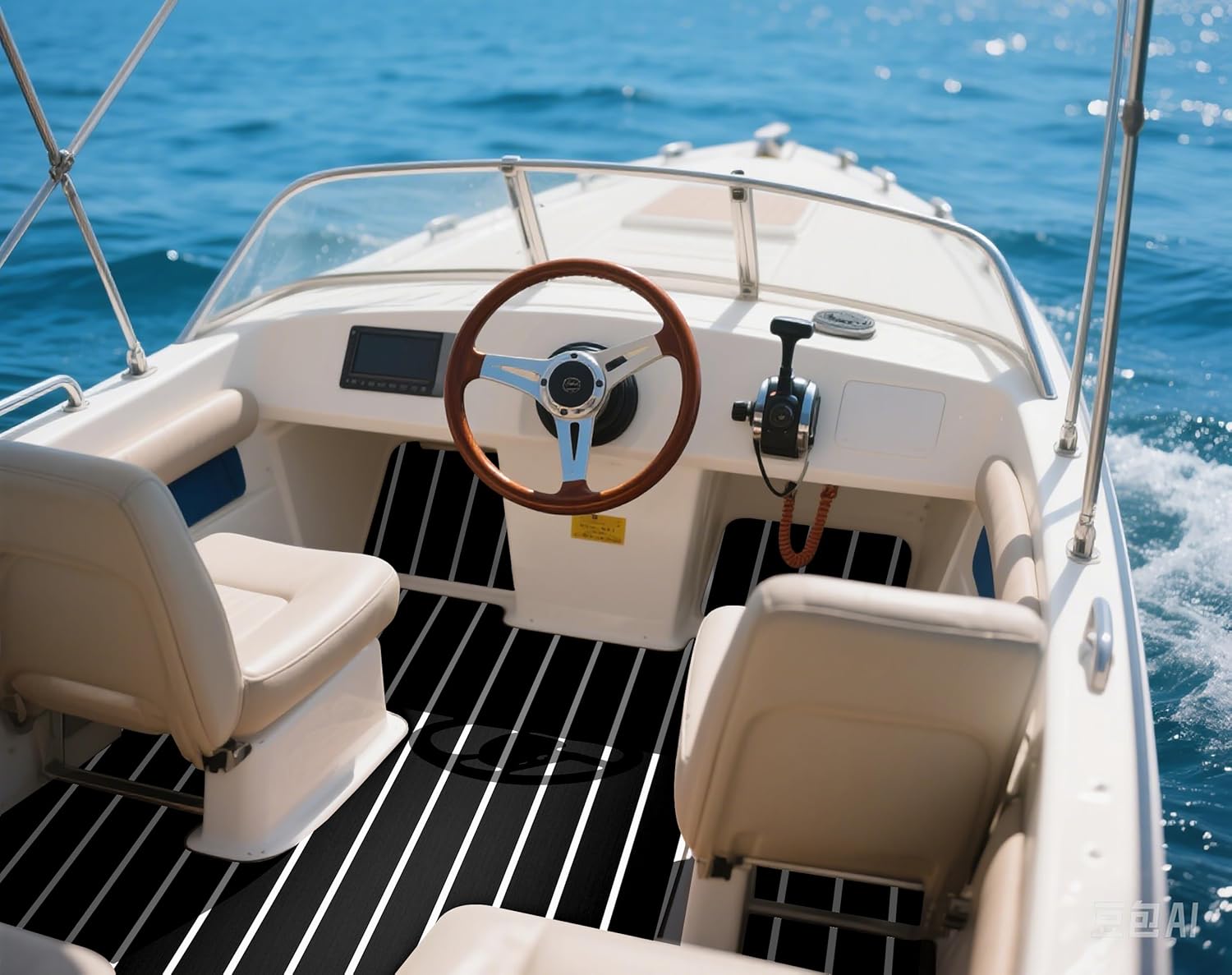 ICOOP Boat Flooring Sea Deck Non-Slip EVA Foam Boat Decking Marine Vinyl Flooring Seadek Waterproof Hydro Turf Marine Mats for Boats Pontoon 94.5"x47"/36"/24"/16", 47.2"x15.8"