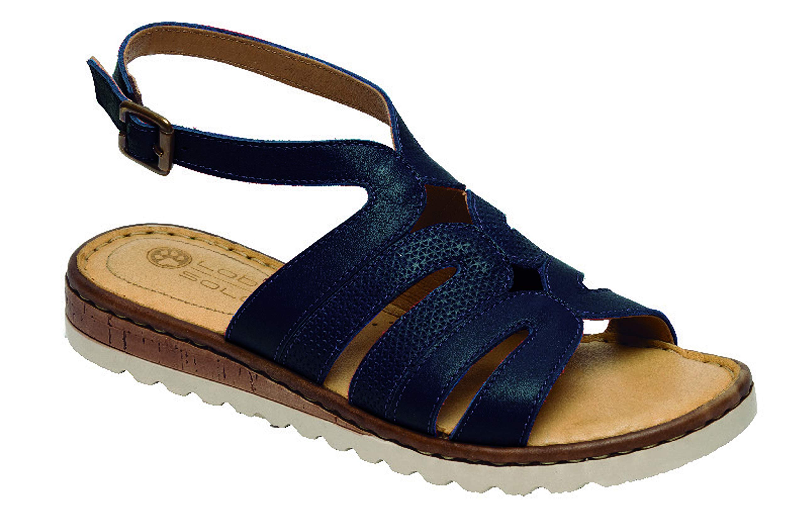 Lobo Solo Women's 1862 Sandal, Blue, 9.5