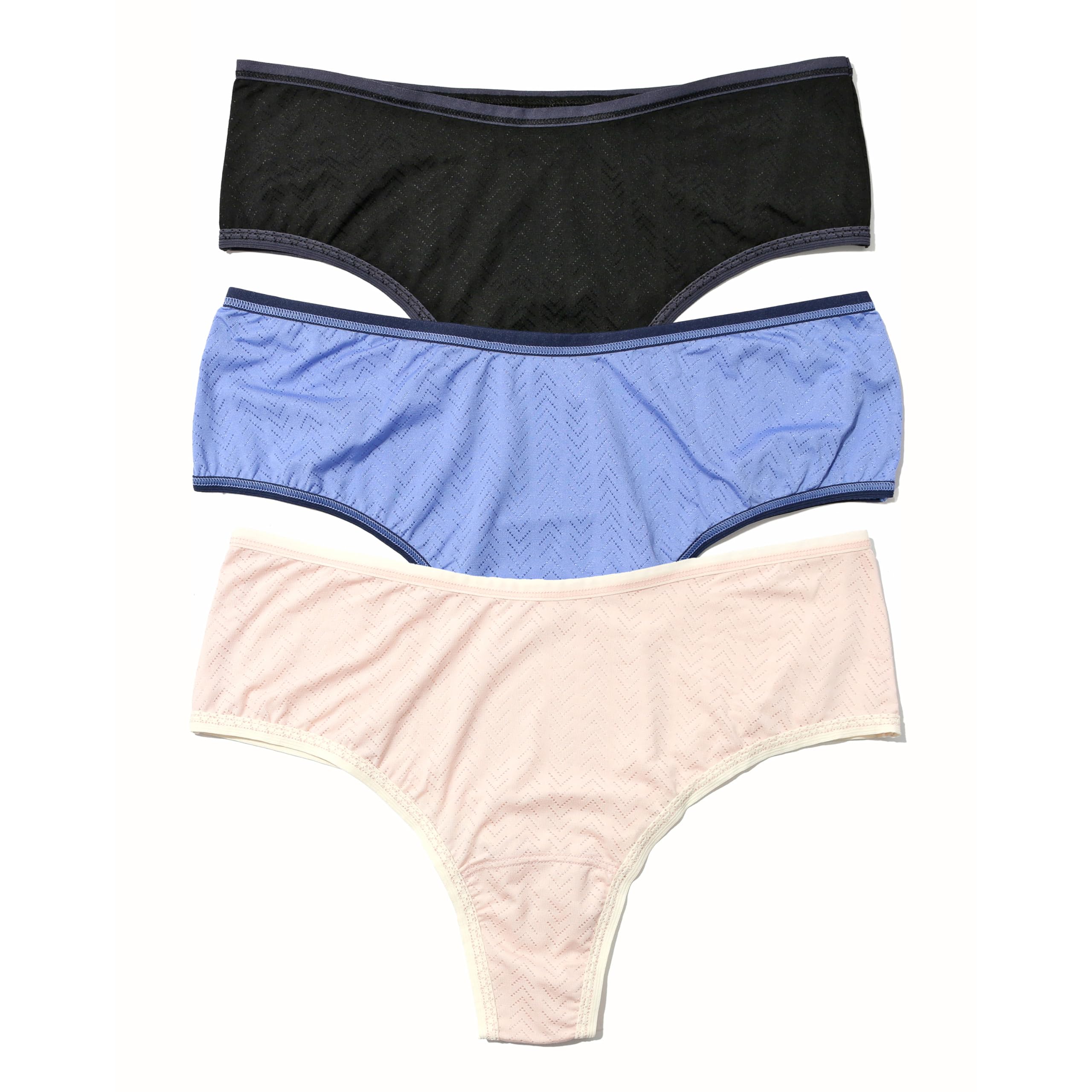hanky panky - MoveCalm Highl Rise Thongs for Women Lightweight Everyday Lingerie Soft Nylon Lace XS-L 3 or