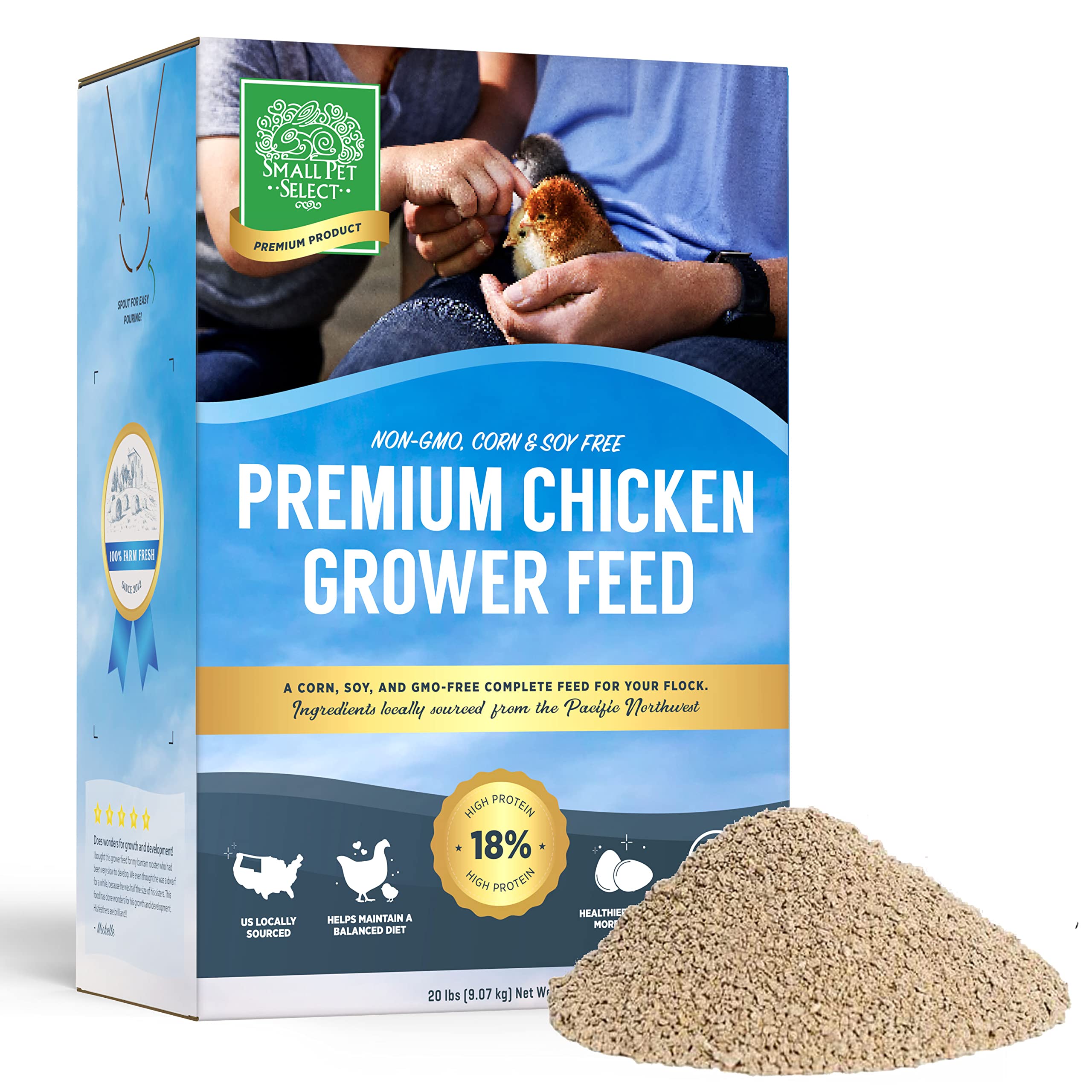 Small Pet Select Chicken Grower Feed 20 lb