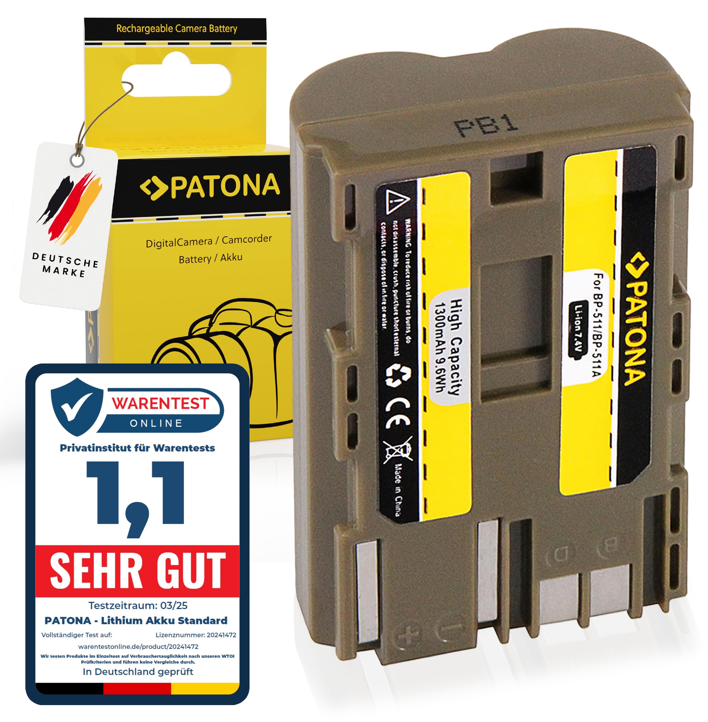 Canon Camcorder Kastar BP511 Li-ion Battery For Canon BP-511 BP511A BP ...