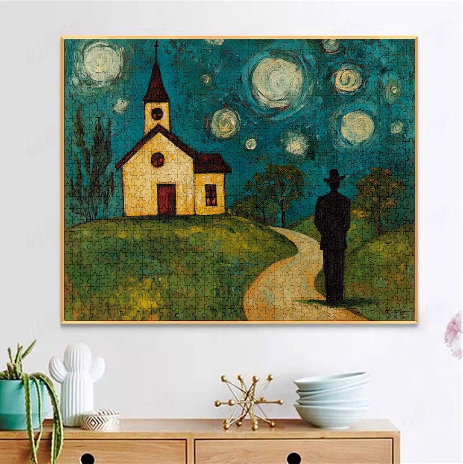 Puzzle 2000 Teile Landschaft Puzzle Erwachsene, Holzpuzzle für Erwachsene und Teenager, Klassische Puzzles Kabine Jigsaw Puzzles, DIY Groß Puzzelmatten 100x70cm, Home Wand Dekor oder Geschenk H-2156