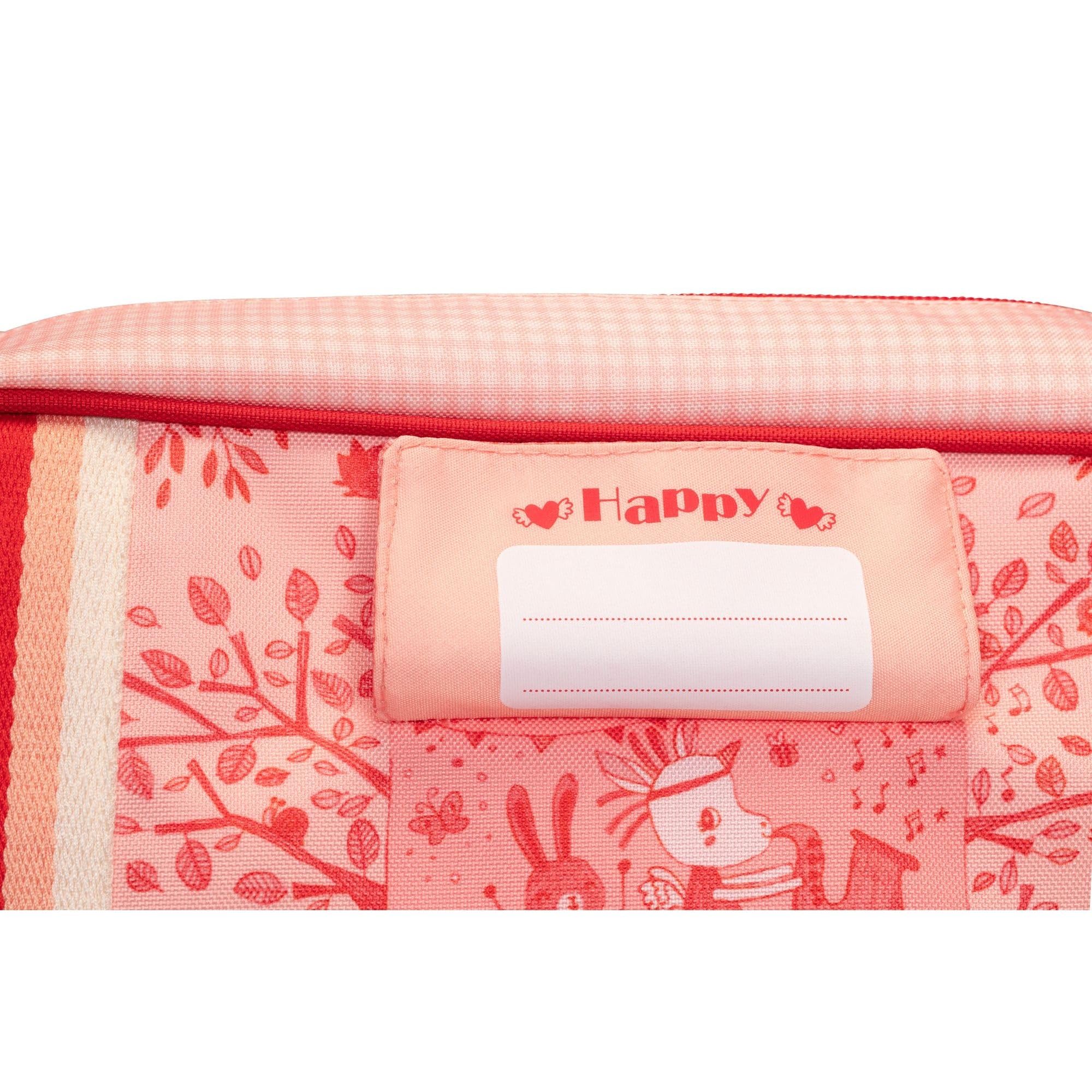 Lilliputiens - Cartable Happy Lena - Sac à dos enfant en polyester recyclé avec bande réfléchissante, compartiment A4, poche gourde - Confortable et sécurisé pour la maternelle - dès 2 ans - 84456