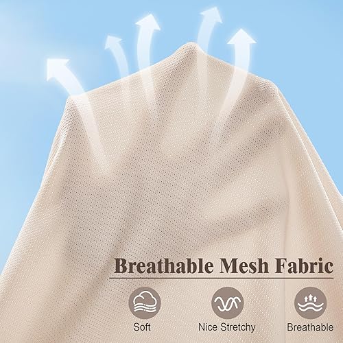 Miniatura 3 de Basumee Nursing Cover for Breastfeeding Full Privacy Soft Breathable Mesh Breastfeeding Cover Multi-Use Breast Feeding Covers for Women Moms Baby