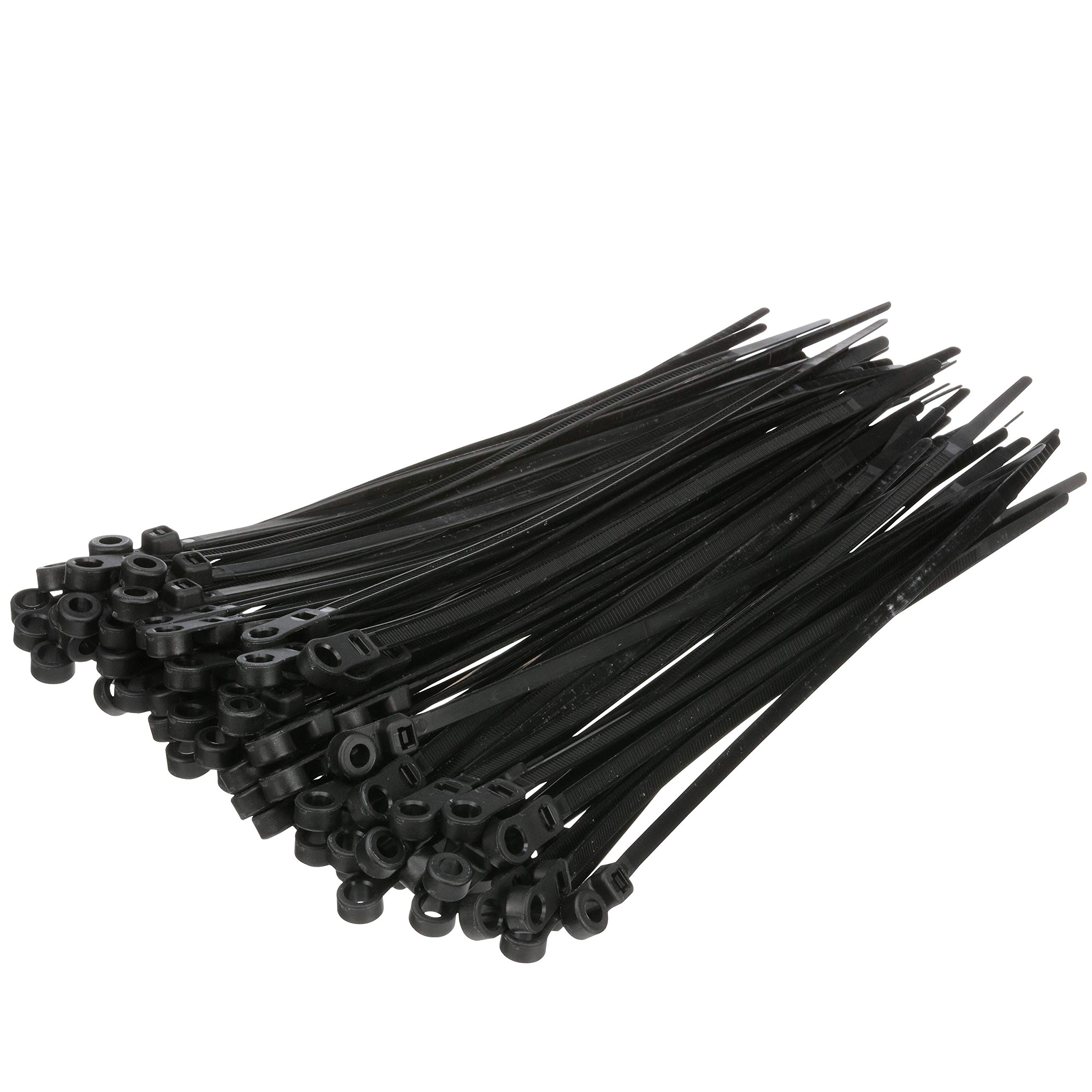 Seachoice 1000 fascette stringicavo lunghe 20,3 cm, design di montaggio, carico massimo 22,7 kg, colore nero UV