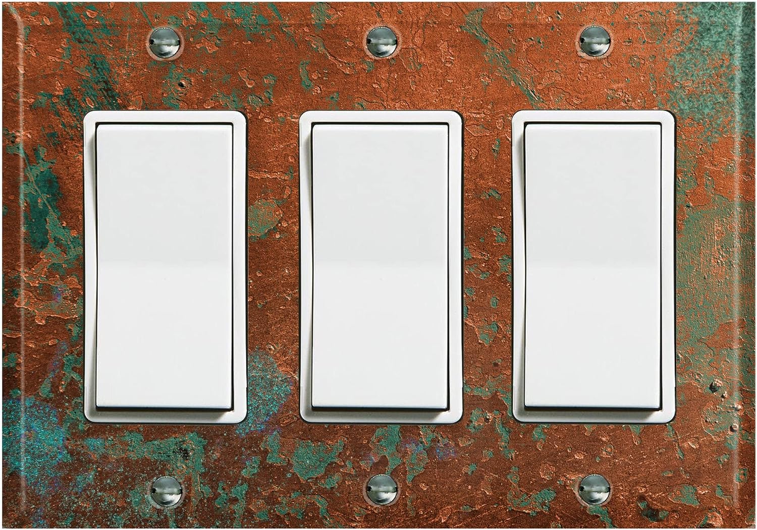 Metal Light Switch Plate Outlet Cover Image of Metal Patina MET021