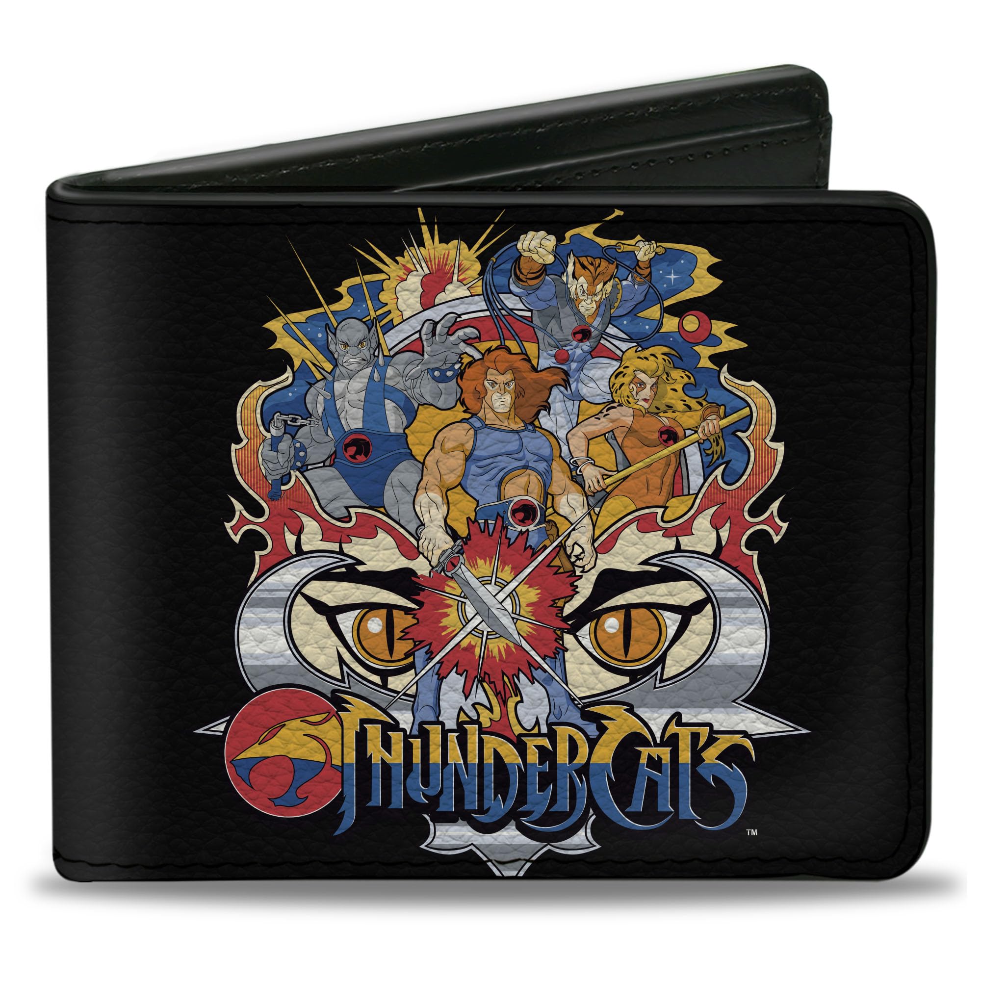 ThunderCats Wallet, Bifold, Thundercats Classic Series Group Pose Title Graphic, Vegan Leather