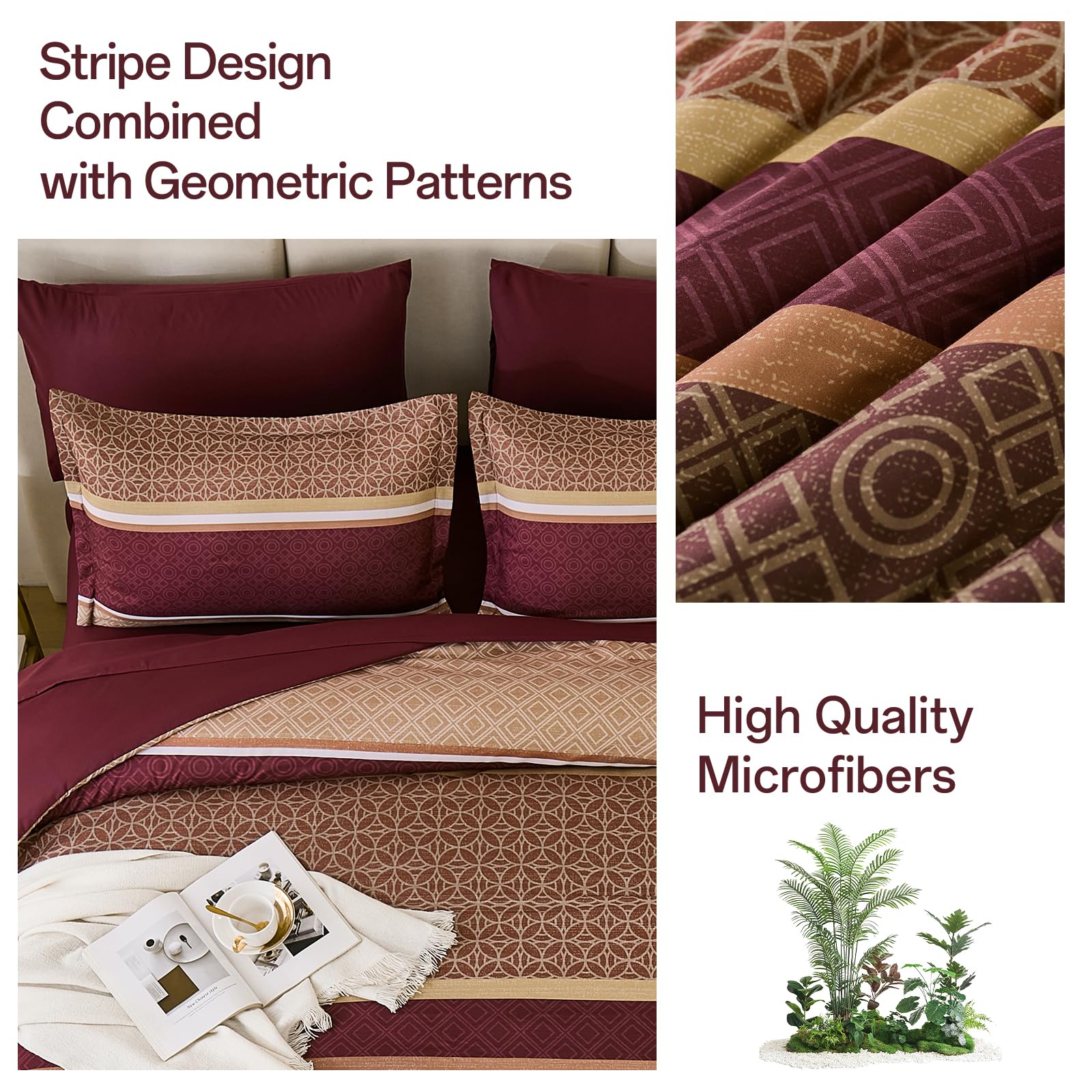 WONGS BEDDING Gestreiftes Schmusetuch Set 7-teilig Schmusetuch Bettwäscheset-YS01AB091314Q7U-A