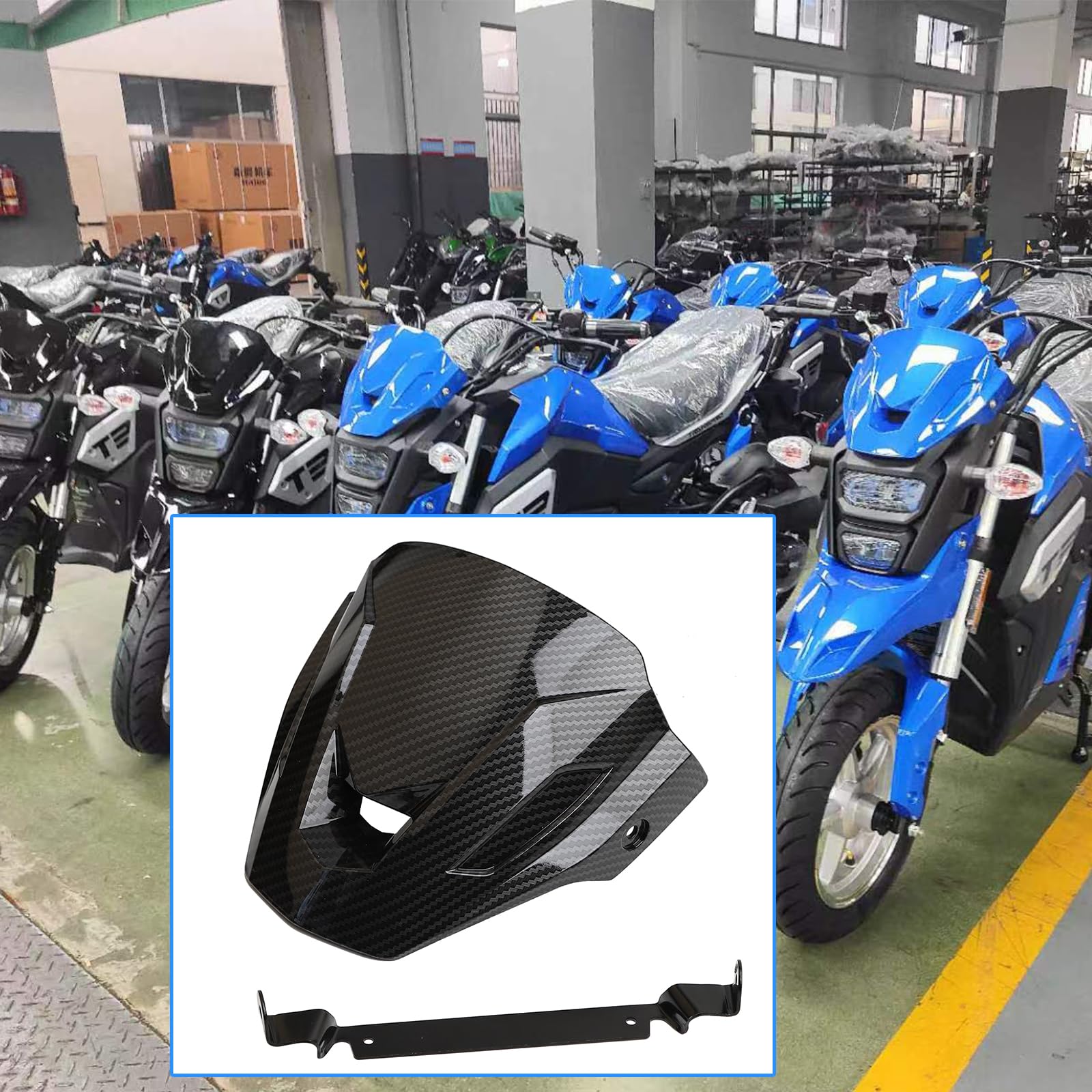 Amazon.com: Minho Motorcycle Carbon Fiber Windshield Fit for Honda 