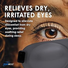 EyeEco Eyeseals 4.0 Sleep Mask - Charcoal - Moisturizing Eye Masks for Sleep, Keep Dry Air Out and Moisture in - Latex-Free Eye Mask Great for CPAP Users