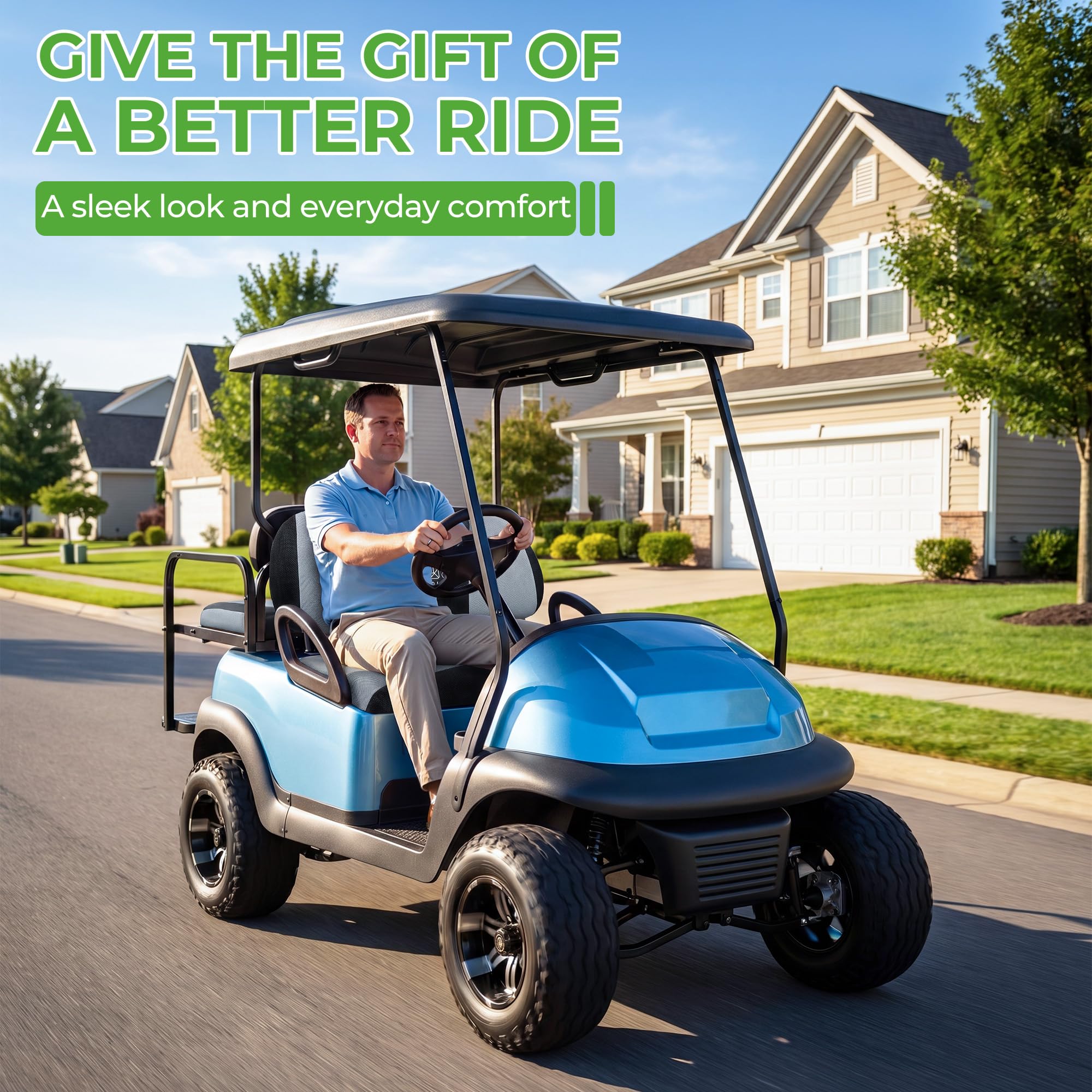 10L0L Housses de siège universelles pour voiturette de golf - Matériau durable et respirant - S'adapte comme un gant pour voiture de club précédente et Yamaha, facile à installer