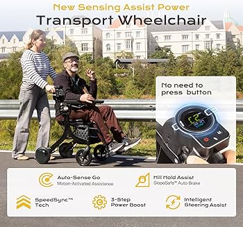Amazon.com: Sinceborn 4 in 1 Rollator Walker Electric Wheelchair