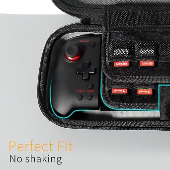 Hori Split Pad Pro Case - ZBRO Hard Shell Case for Nintendo Switch Split Pad Pro Controller - Support 20 Game Slots / Button Protection/ Large Capacity