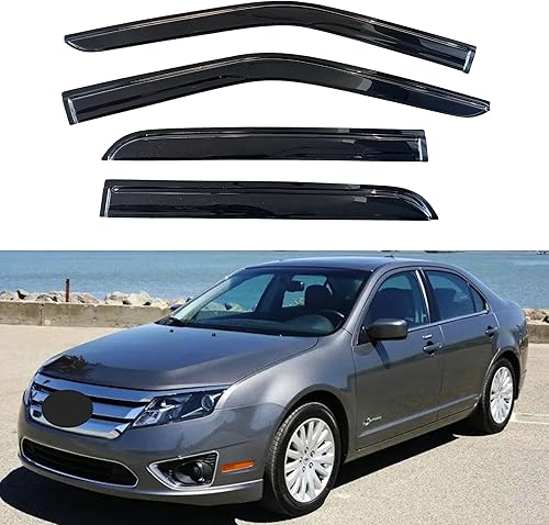 Miniatura 218 de KPY Moldura deflectora de viento con protección contra la lluvia compatible con Mazda 6 Sedan 2004-2013, 4 unidades, para ventana lateral