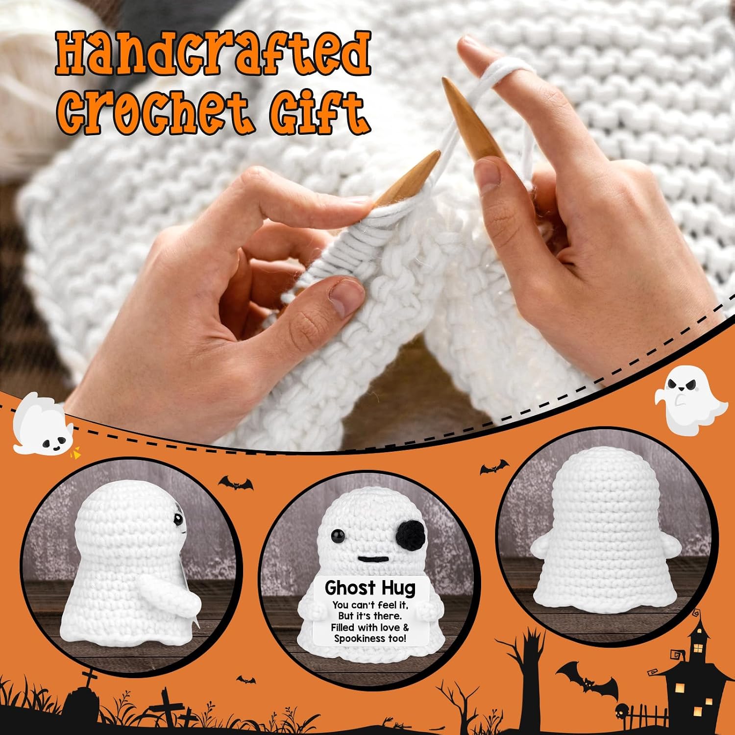 Cute Ghost Hug Thinking of You Gifts for Women Friend Friendship Halloween