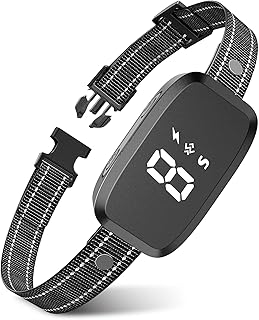 Dog Bark Collar for Dogs Rechargeable No Bark Anti Barking Collars Humane Dog Sensitivity and Intensity Beep Vibration Shock Collar