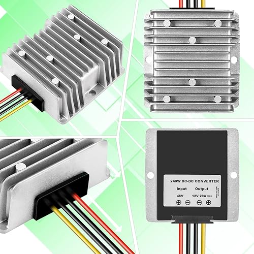 Miniatura 7 de DC 48 V reductor a 12 V 20 A 240 W IP65 convertidor impermeable de voltaje CC reductor módulo transformador, voltaje de entrada 30-60 V regulador