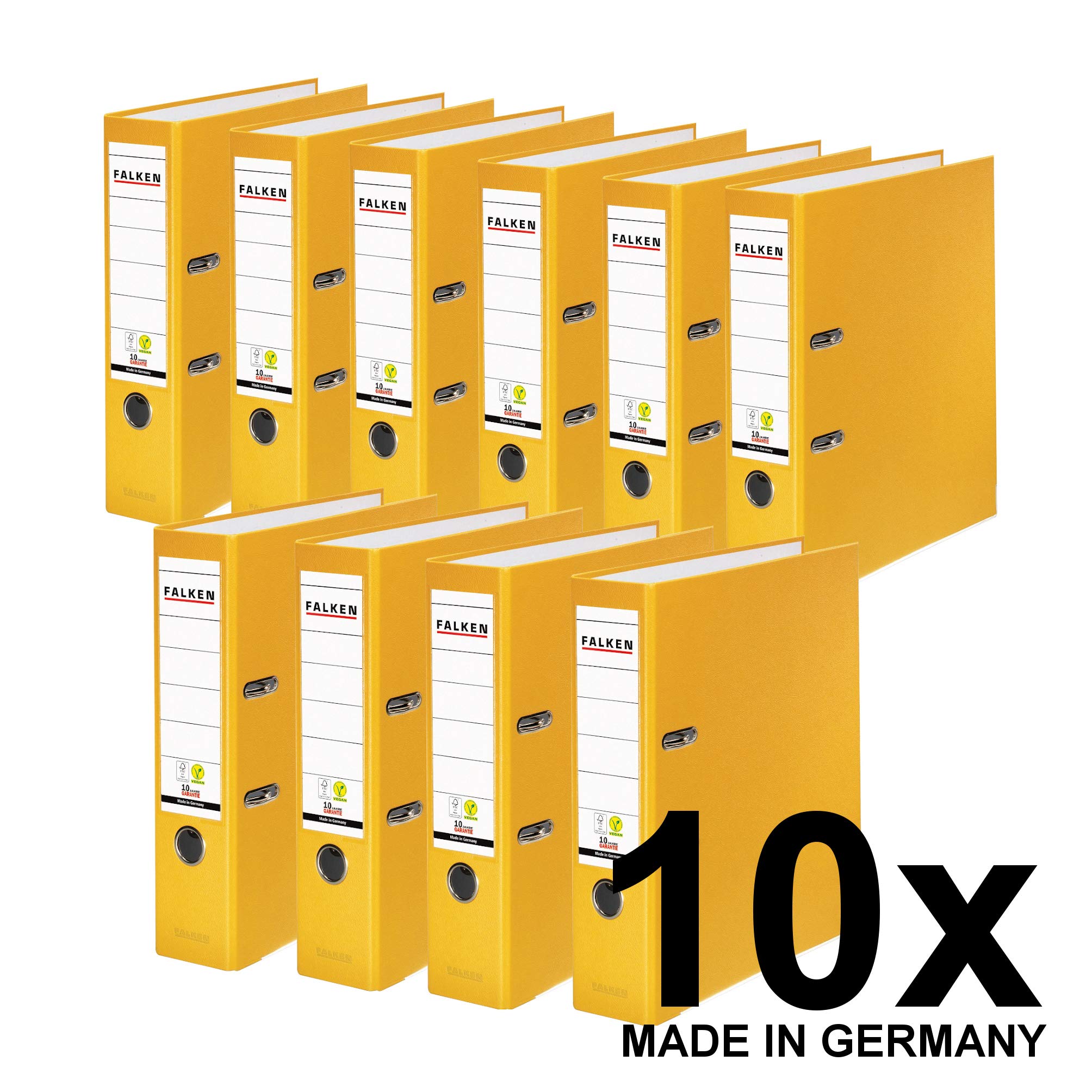 Falken - Classeur Rigide DIN A4 10er Pack breit jaune