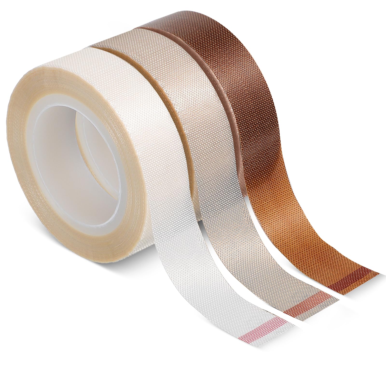 Light Dimming Tape, Led Light Strip Tape 0.59 in x 32.8 ft Light Dimming Masking Cover Sticker Soften Lighting Blocking Sticker Fits LED Strips, Cabinet, Cove, TV Backlight(White & Brown & Beige,3)