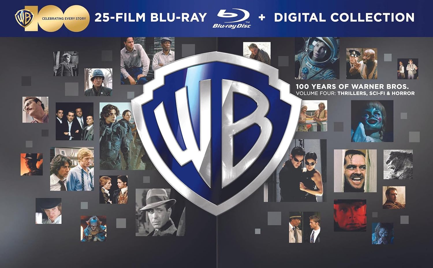 WB 100th 25Film Collection Vol 4 Thrillers, Sci-Fi, Horror (Blu-ray)