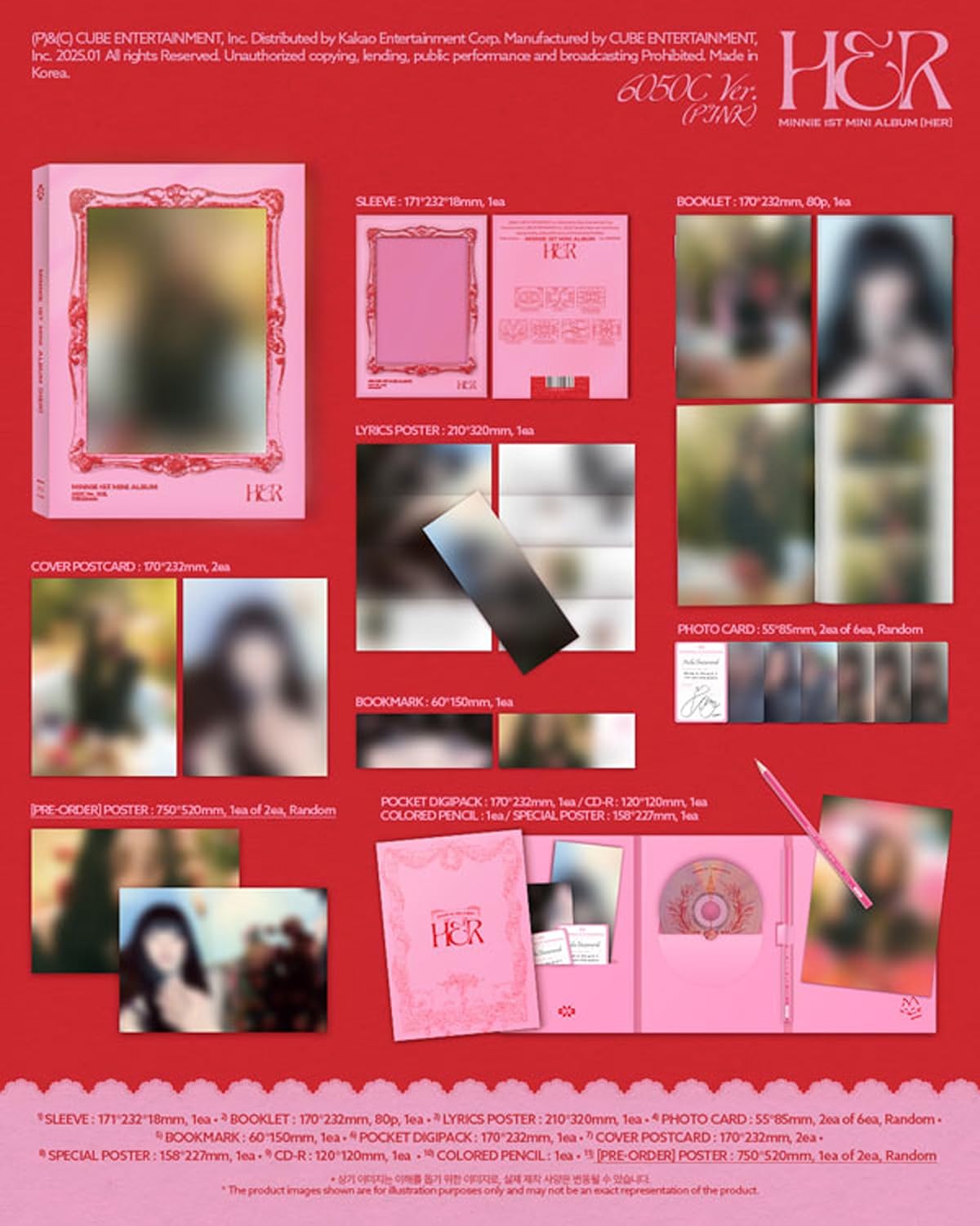 MINNIE ((G) I-DLE) HER 1st Mini Album (Photobook - Pink Ver)