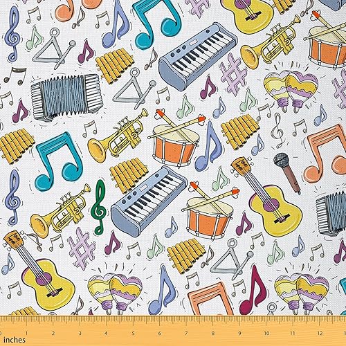 Miniatura 36 de Tela de estilo mexicano por yarda, tela de arte DIY a rayas de arcoíris, telas exóticas boho a cuadros de neón para exteriores, tela de tapicería