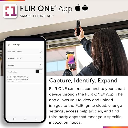 Miniatura 5 de Flir Edge - Cámara inalámbrica Bluetooth de imágenes térmicas para teléfonos inteligentes, compatible con todos los dispositivos iOS y Android,