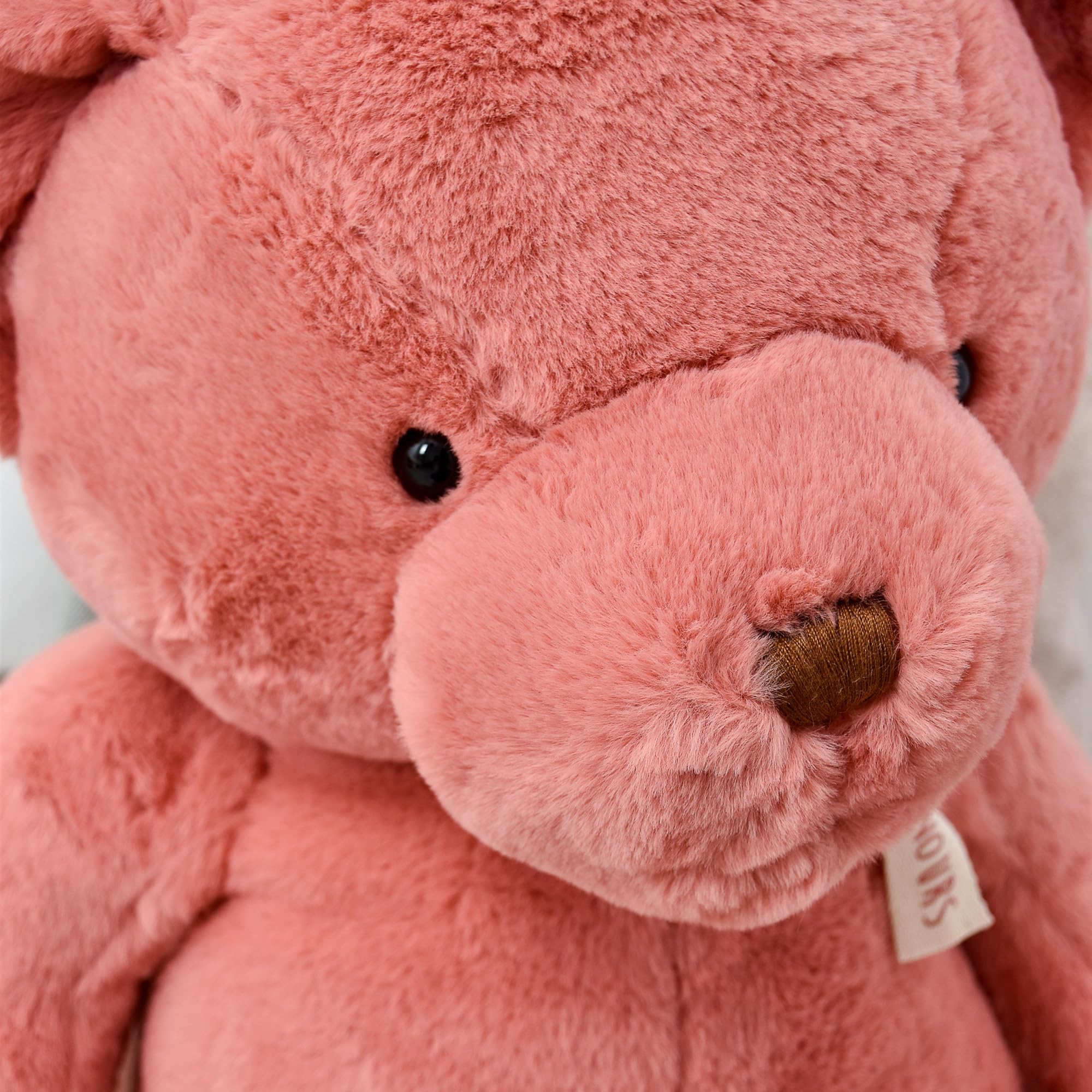 Histoire d'Ours - Peluche Ours - Le Nounours - Rose Praline - 28 cm - Peluche Super Douce à Caliner pour les Enfants Filles et Garçons - Idée Cadeau de Naissance Bébé, Noël et Anniversaire - HO3232