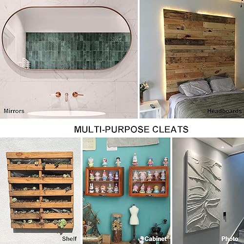 Miniatura 6 de Percha de fotos con tacos franceses de 12 pulgadas, kit de aluminio para colgar espejos con accesorios, ideal para obras de arte, pizarra blanca,