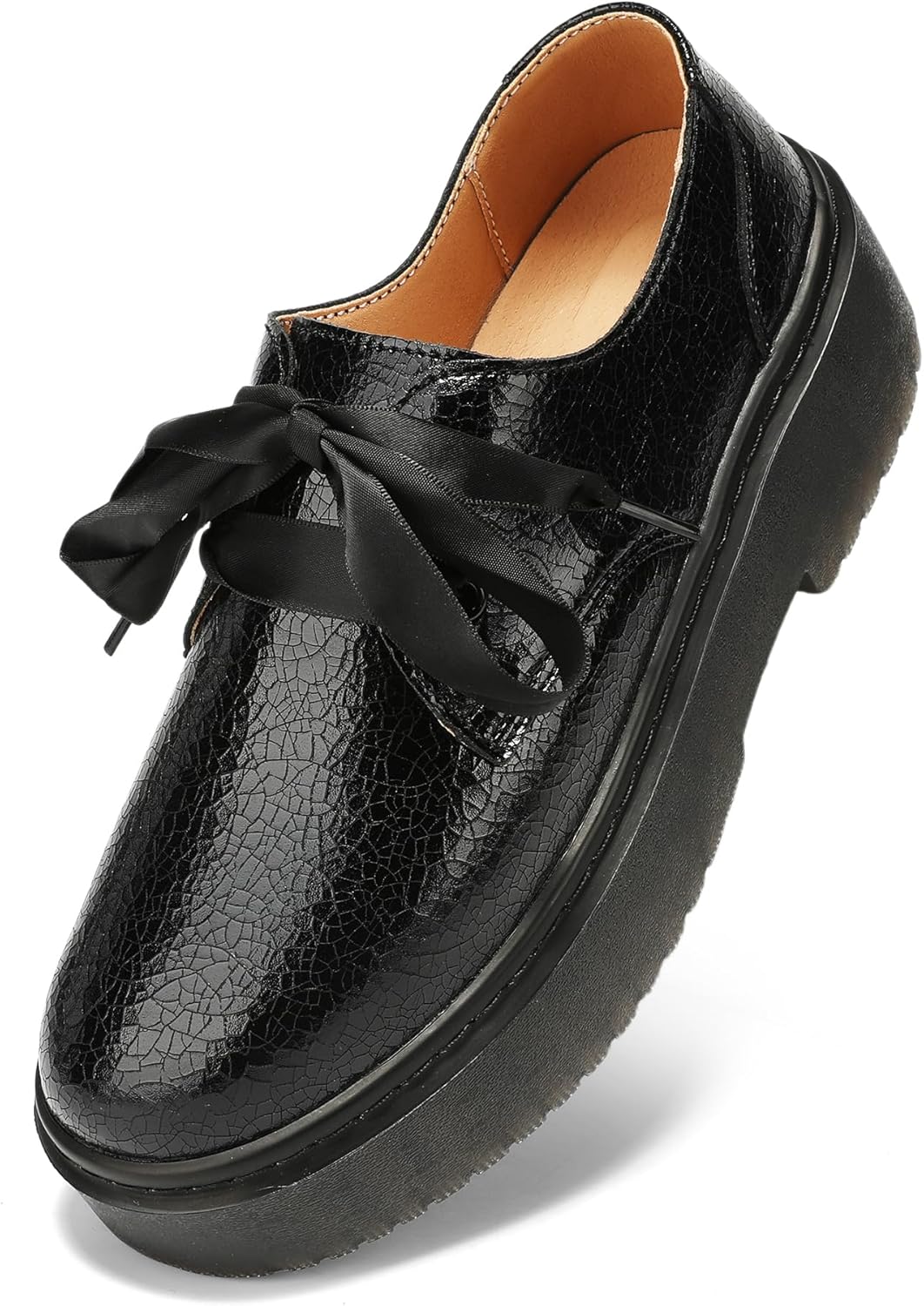 BEAUSEEN Women's Vegan Leather Platform Chunky Loafers Clssic Penny Loafers Slip On Comfort Business Work Office Dress Walking Shoes