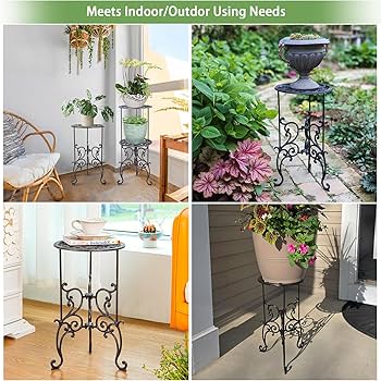 Sungmor Heavy Duty Cast Iron Potted Plant Stand,19.3-Inch