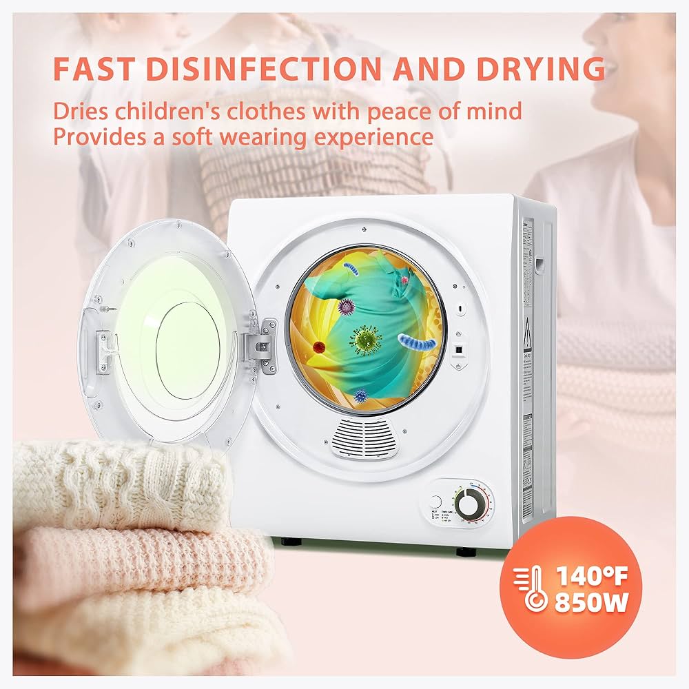 Euhomy 110V Portable Clothes Dryer 850W Compact Laundry