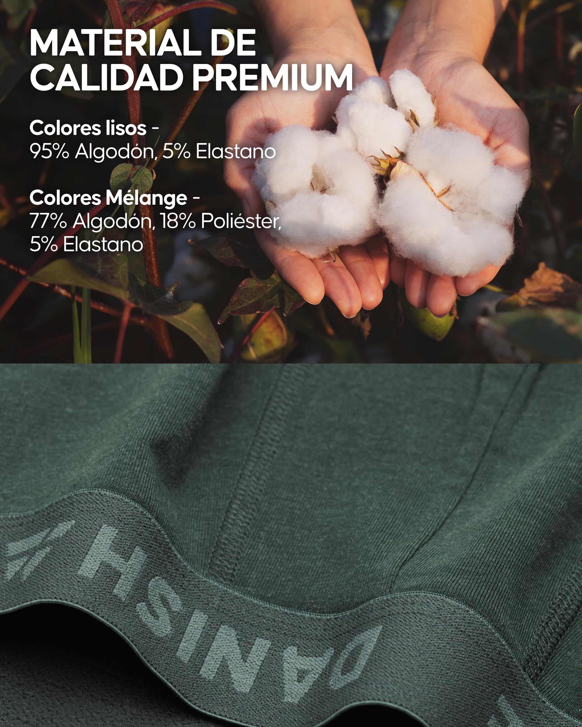 DANISH ENDURANCE Calzoncillos Boxer Hombre Cintura Baja, 6 Pack