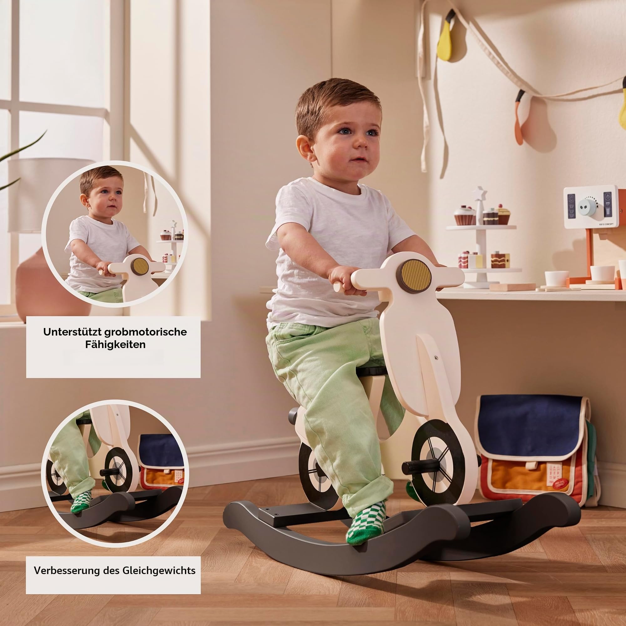Kid's Concept Schaukelroller - Schaukelpferd ab 1.5 Jahre - Schaukelstuhl für Kinder