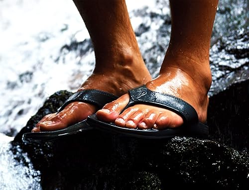 Vista 16 de NUUSOL Sandalias unisex en cascada; calzado antideslizante para senderismo/fascitis plantar; cojín suave, ligero y cómodo; soporte de arco y Negro